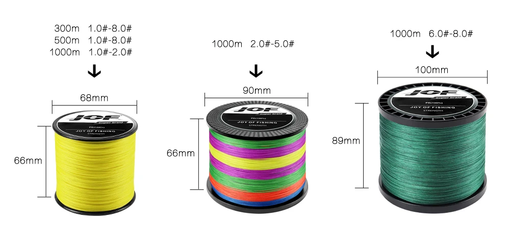 Jof geflochtene Schnur Angelschnur 8 Stränge Angel faden Multi filament Schnur geflochtene Schnur lebte für Seiden schnur 300m 500m 1000m – Detail 3