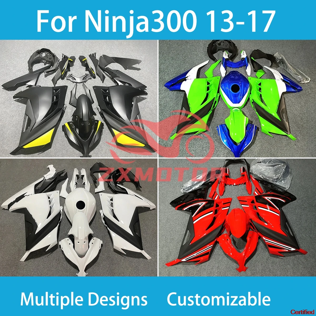 For KAWASAKI Ninja300 2013-2017 Fairings Racing Motorcycle Ninja250 13 14 15 16 17 Motorcycle Fairing Cover Parts Kit