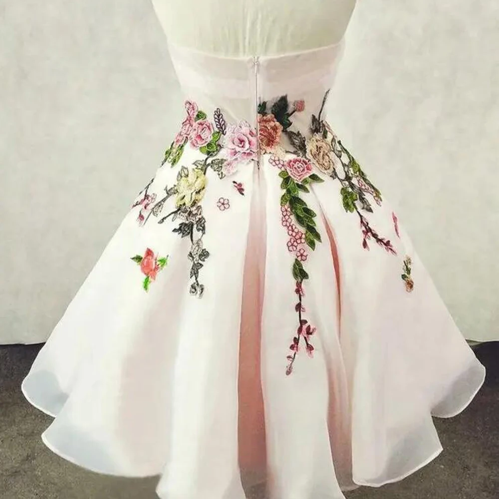 Robe de soirée rose à imprimé floral, tenue de Rhcourte, avec fermeture éclair au dos, 2024