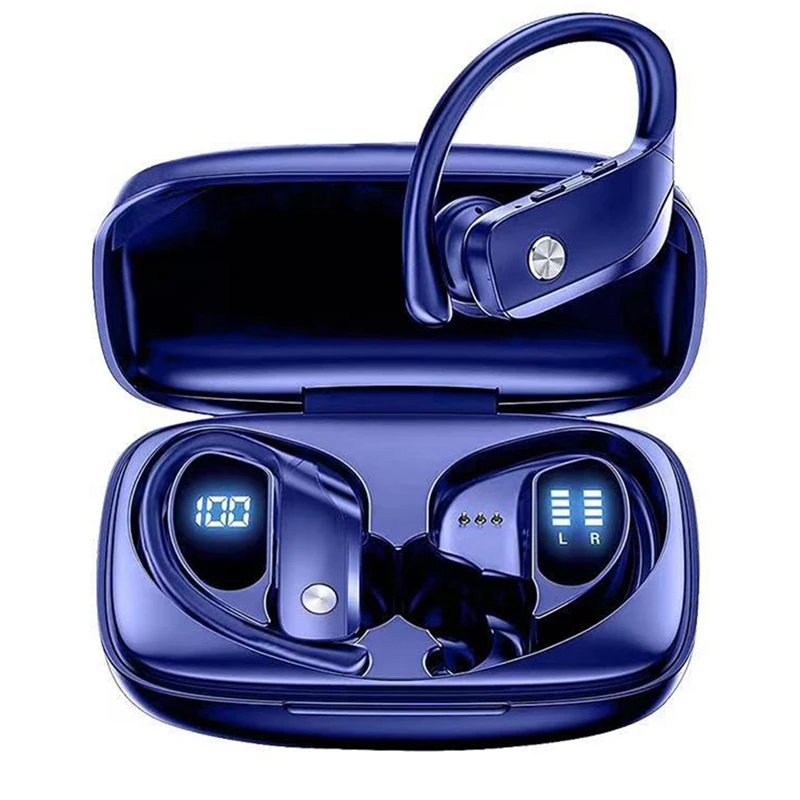 سماعات رأس رياضية مقاومة للماء مع ميكروفون مدمج ، بلوتوث ، سماعة رأس Hifi للتمرين