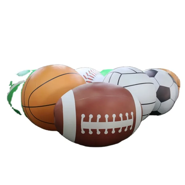 Advertising Inflatable Ball Sports Model Inflatable Rugby Football  With Light