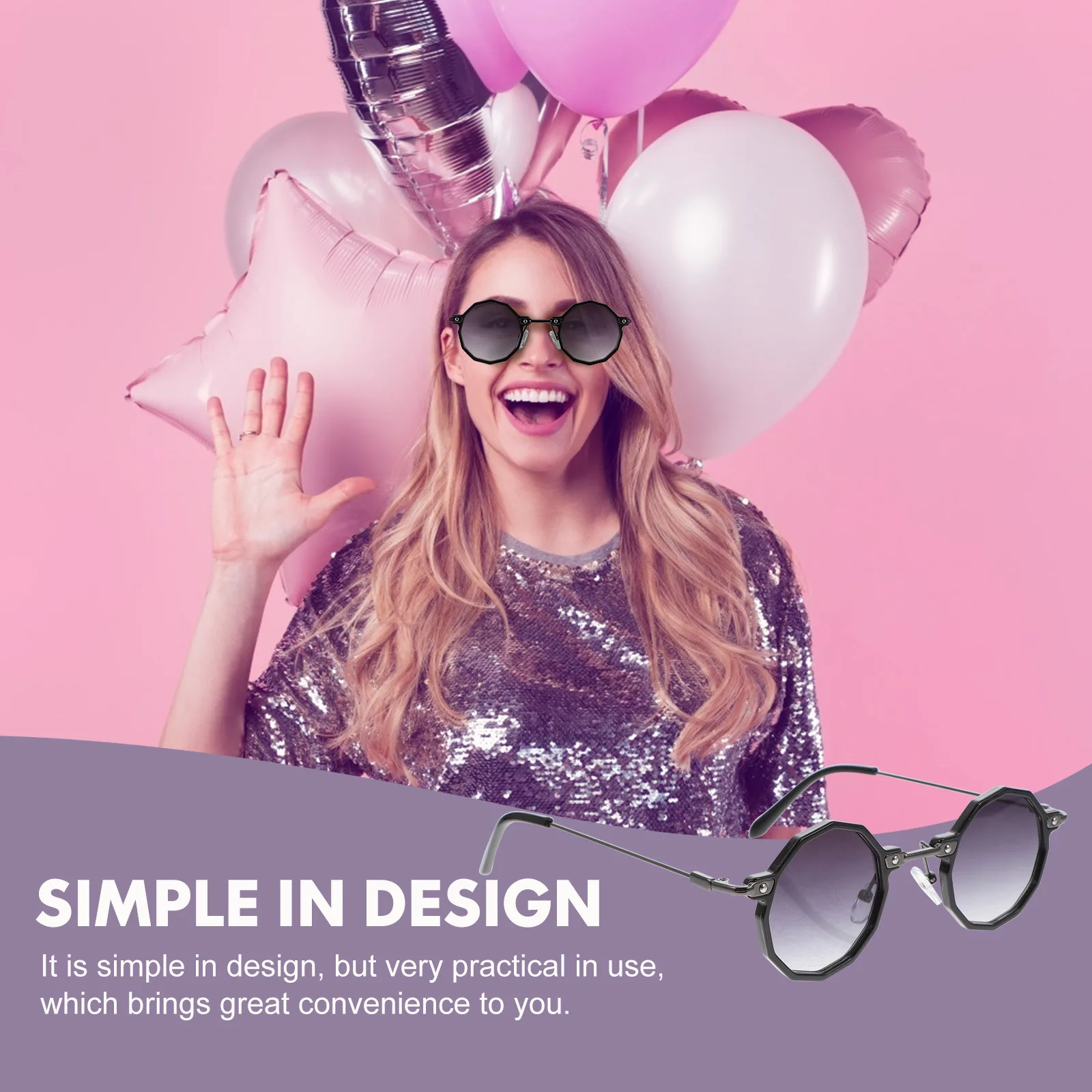 

Beach Sunglasses Women Eyeglasses Round Vintage Fashion Party Glasses Hip Hop Lightweight Comfortable Long Lasting Gift Idea