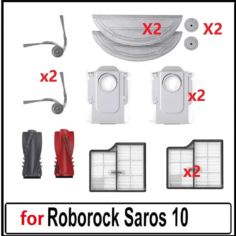 【Berserk】для Roborock Saros 10, аксессуары, основный ролик, аксессуары для пылесоса, мешок для пыли, детали робота-пылесоса