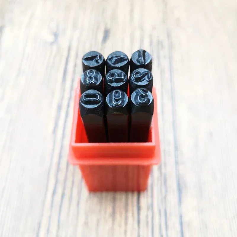 0-8 Numbers 9pcs/set Punch Leather Punching Hand Leather DIY Tool and Carving Seal 2/4/6MM Carbon Steel