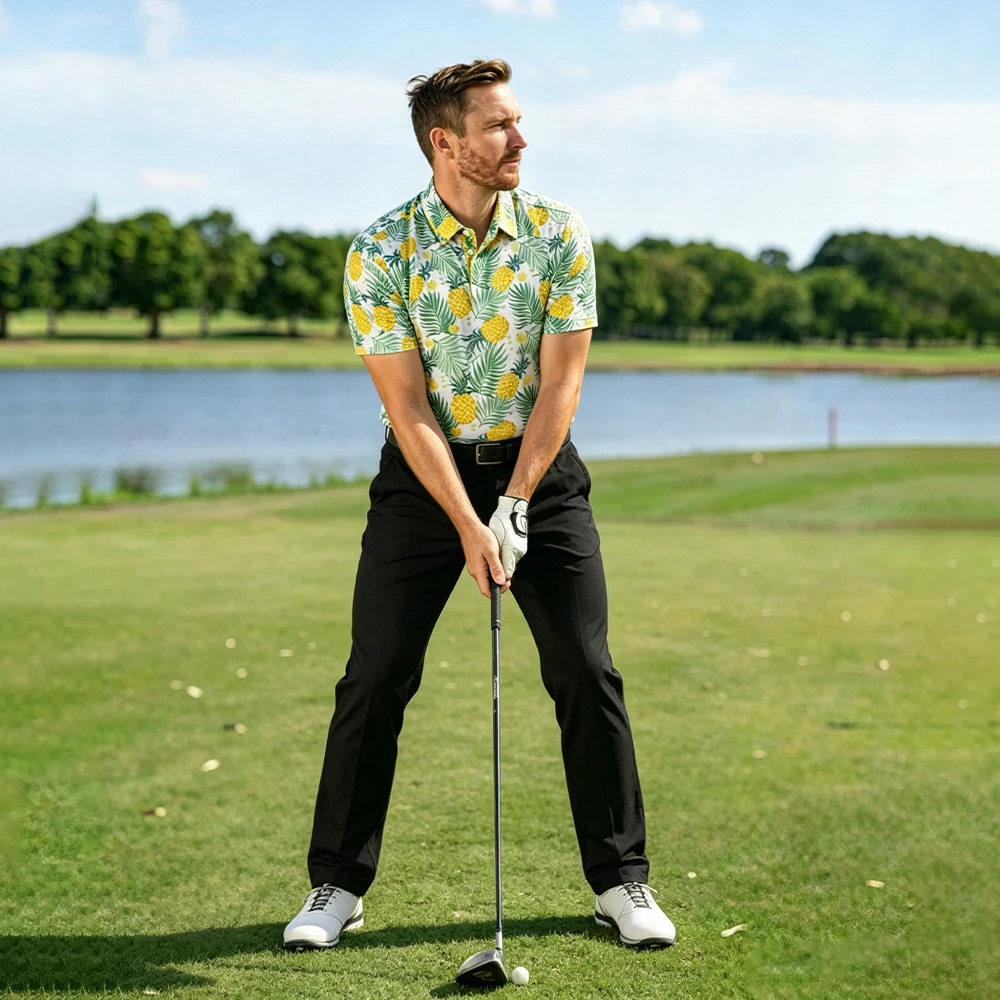 Summer New Model Golf Clothing - men's Lapel Short-sleeved Comfortable Quick-drying Fashionable Multi-purpose Sports Top