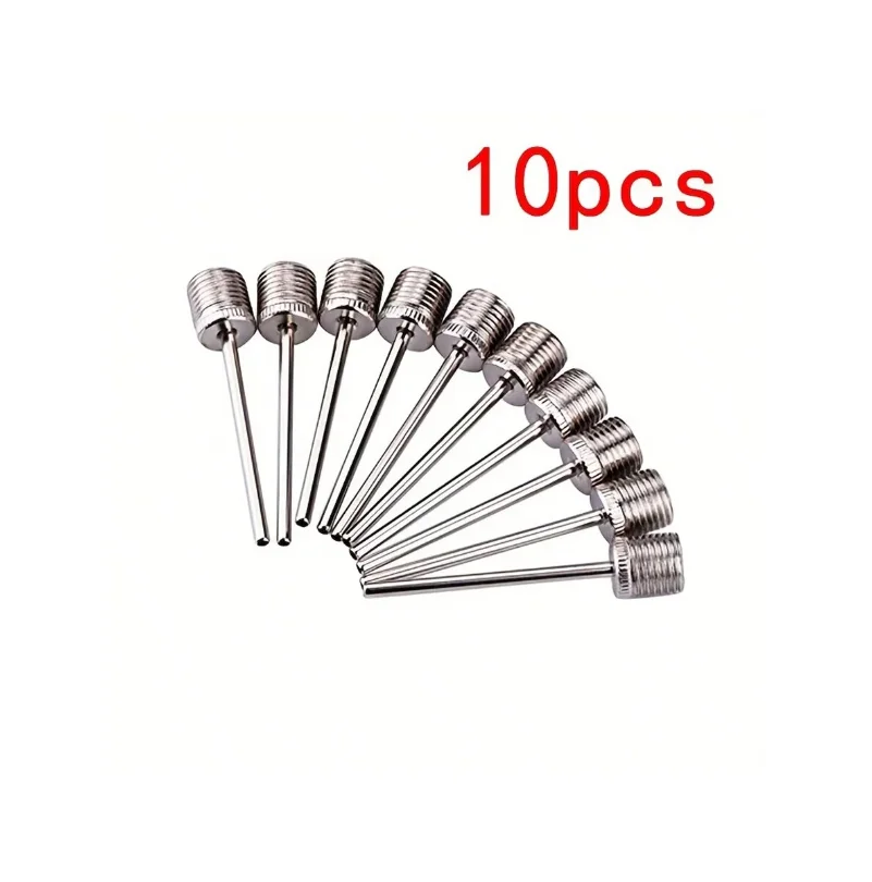 

Набор из 10 игл для накачивания спортивных мячей (футбол, баскетбол, волейбол) с адаптером для воздушного клапана, нержавеющая сталь