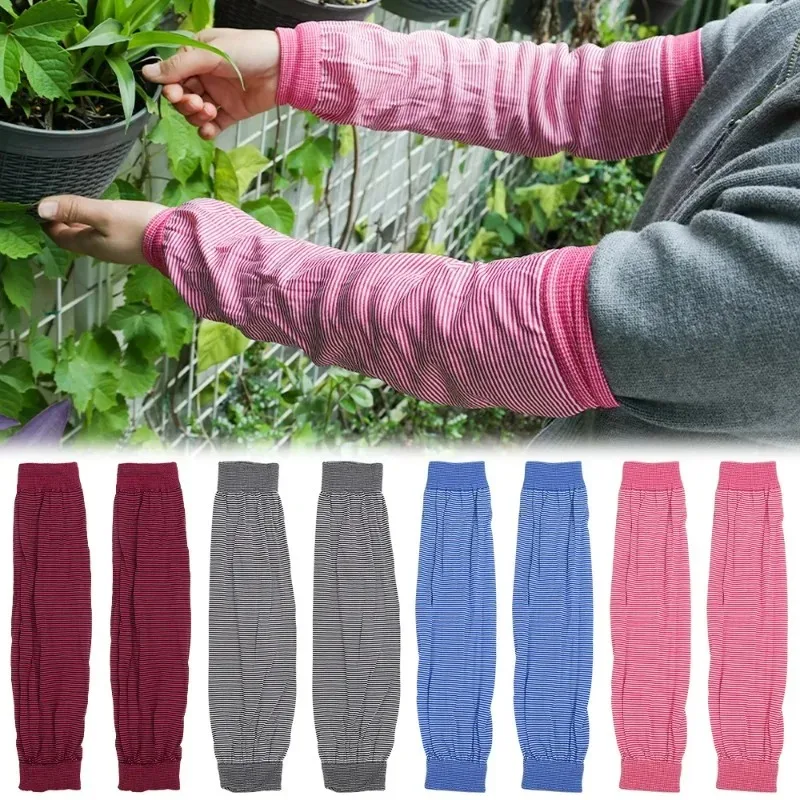 Work Elastic Fishing Cycling Long Sleeves For Men Riding For Women Arm Cover Striped Arm Sleeves Arm Warmer Cooling Sleeves