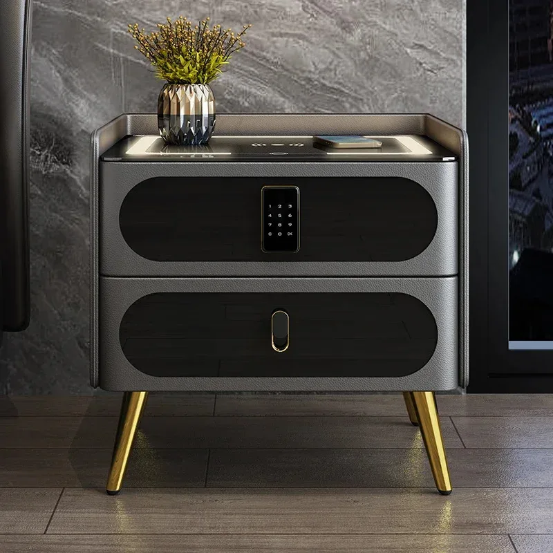 Modern Console Nightstands Cabinet Minimalist Indoor Storage Wooden High Quality Nordic Designer Stolik Nocny Luxury Furniture