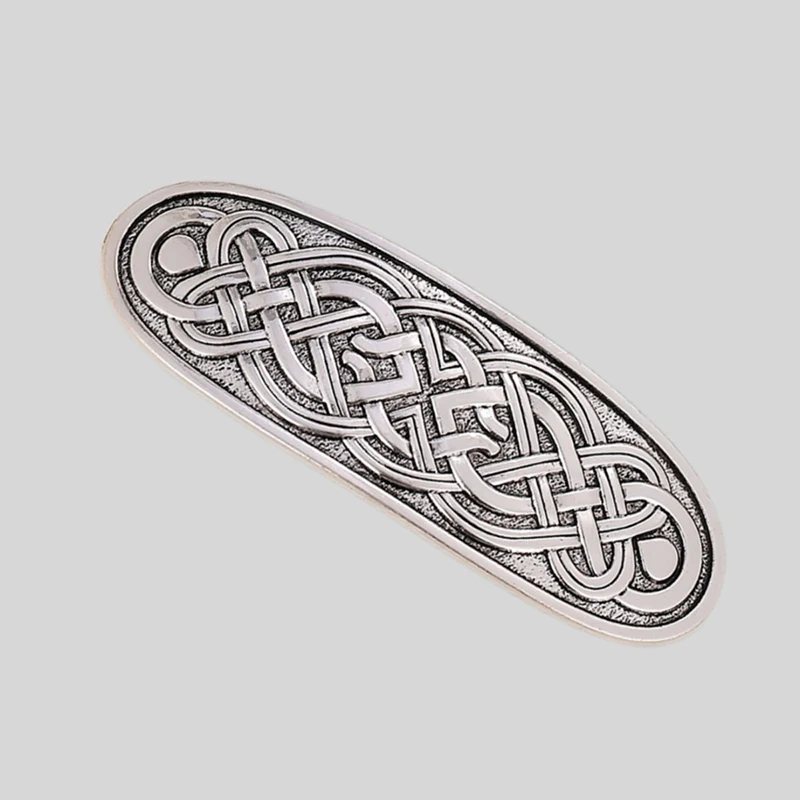 Retro Alloy Simple Personality Long Celtic Knot Spring Clip Ladies Back Head Hairpin Elegant All-match Hair Accessories