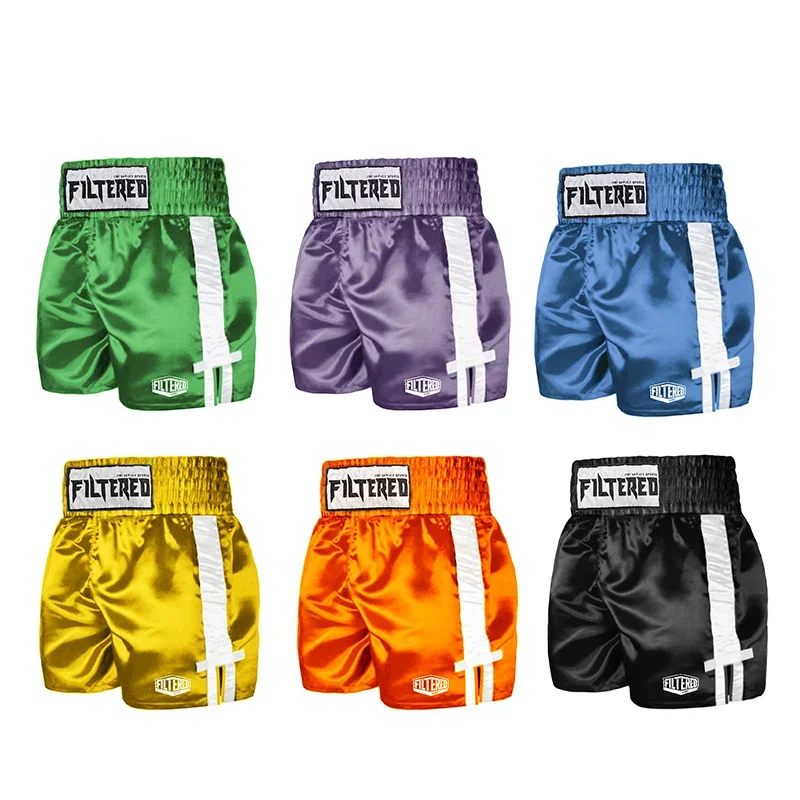 FILTERED Sports Men's Breathable Professional Boxing Training Shorts Loose Fit Fight Pants Drawstring Kickboxing Shorts BMY060