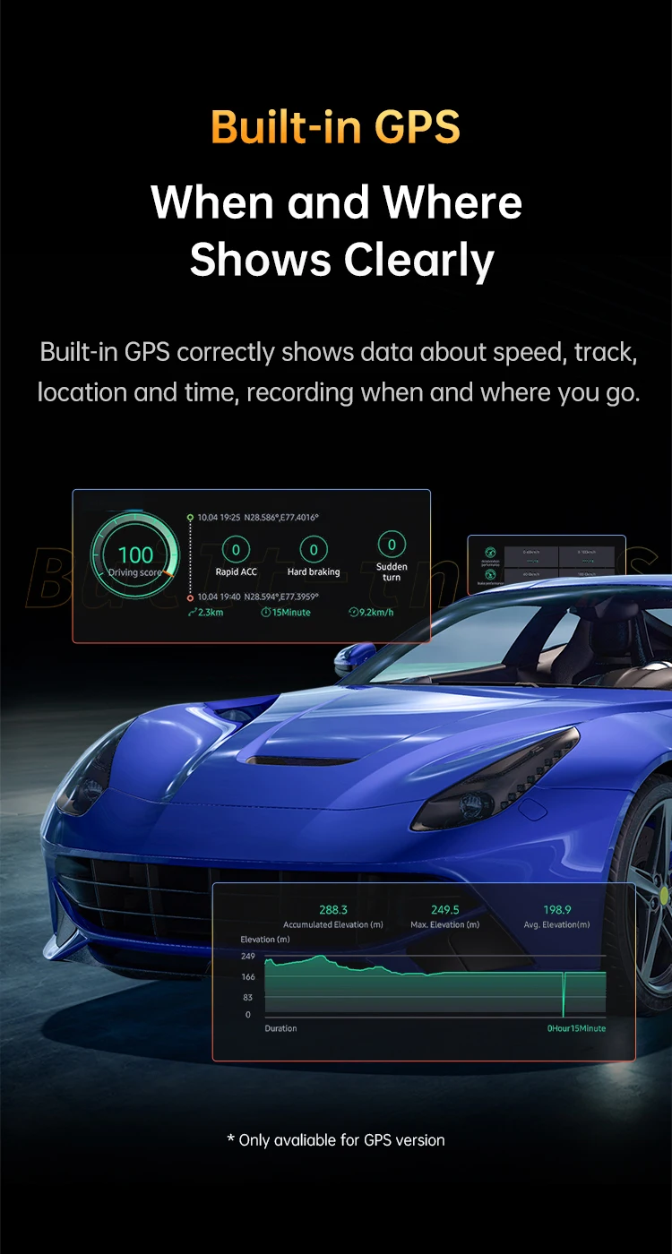 DDPAI Z40 Dash Cam Car Camera Recorder Sony IMX335 1944P HD Video GPS Tracking 360 Rotation Wifi DVR 24H Parking Protector