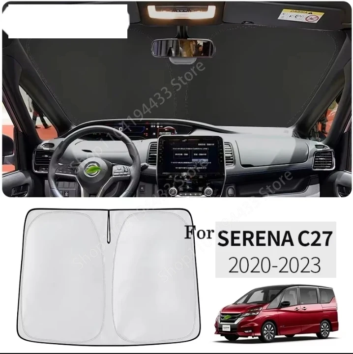 

Front Window Sun Shade Car Styling Nano-Insulat Windshield Sunshade Visor Interior Accessories For NISSAN SERENA C27 2016-2023