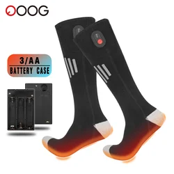 Heated Socks Man Winter Outdoor Sport Thermal Heated Foot Warmer Ski 65℃ Heated Socks With Battery Case Warm Snowmobile Skiing