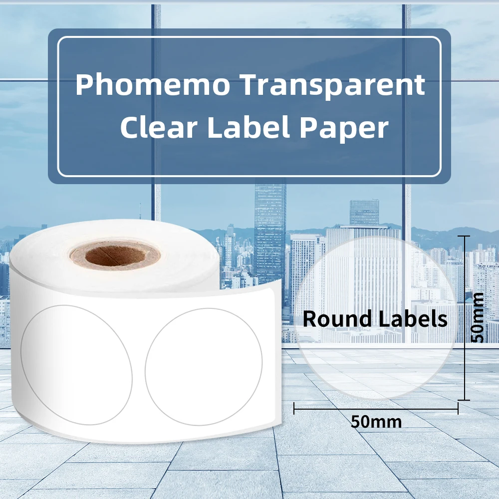 Phomemo M110/M200 Jewelry Self-Adhesive Price Label Commercial Tag Printer Thermal Sticker Printable Barcode Paper Poll