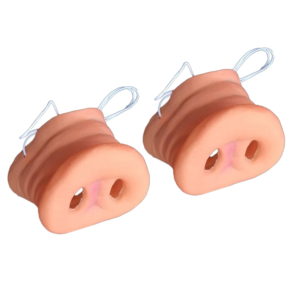 

4Pcs Simulated Pig Nose Mask Elastic Band Animal Costume Lightweight Durable Halloween Party Accessories Cosplay Prop