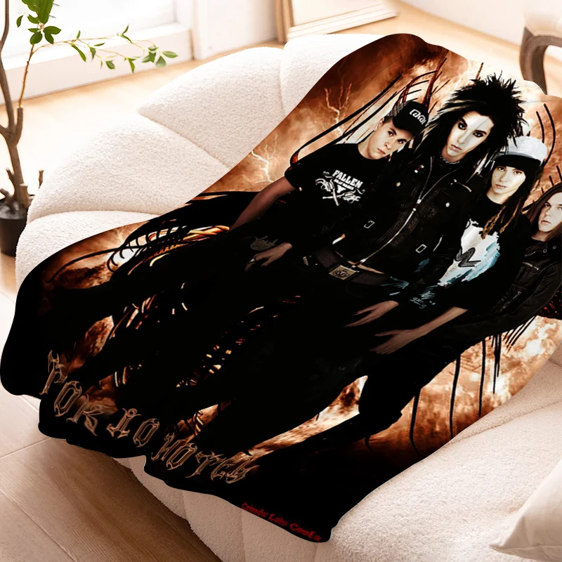 Warm Winter Blankets Tokio Hotel Sofa Knee Bed Fleece Camping Custom Nap Fluffy Soft Blankets King Size Microfiber Bedding