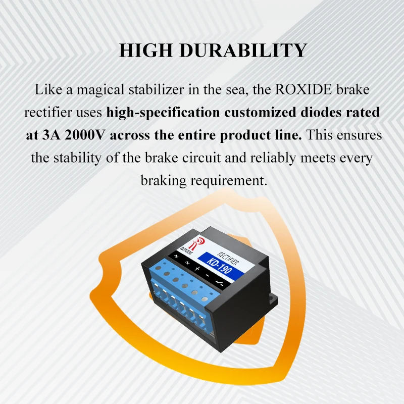 ROXIDE Brake Rectifier Device, Rectifier KD-190 (Motor Brake Half-Wave Rectifier Module Power Supply) Umax=600VAC