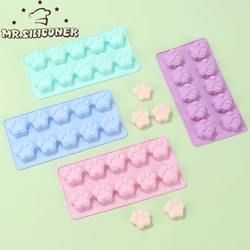 DIY Silicone Dog Cat Animal Paw Pet Print Baking Mold Reusable Homemade Dog Treats Candy Cookie Jelly Ice Cube Chocolate Mould