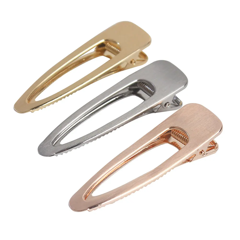 

3pcs Alloy Hollow Out Hair Clips For Women Girls Durable Elegant Barrettes Golden Silver Rose Golden Easy Grip Stylish Hair