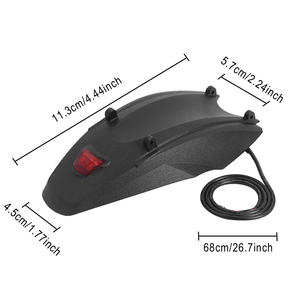 واقي الطين الأمامي والخلفي لـ Kugoo KuKirin G2 Pro عجلة سكوتر كهربائي مقاومة للرذاذ جزء استبدال الضوء الخلفي