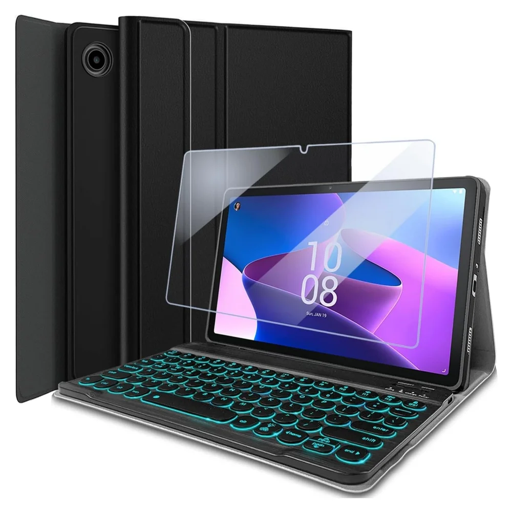 

Чехол для клавиатуры Lenovo Tab M10 FHD Plus 10,3 дюйма с подсветкой для Lenovo M10Plus TB-X606F X606X 2020, беспроводная Bluetooth-клавиатура