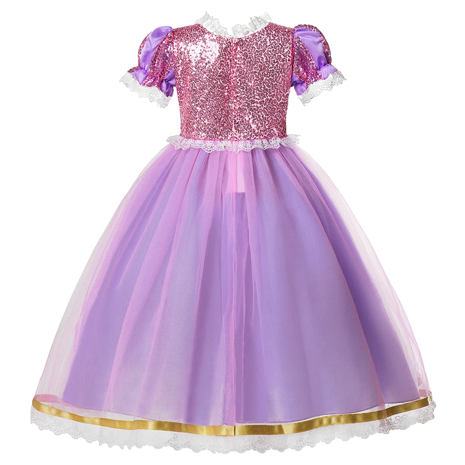 Disney Rapunzel Dress for Princess Girl Tangled Cosplay Costume Baby Halloween Cosplay Christmas Carnival Birthday Party Fancy