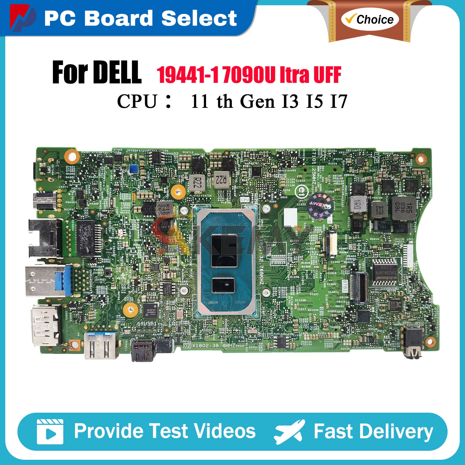 

Материнская плата для ноутбука Dell OptiPlex 7090 Ultra UFF 19441-1 с процессором i3 i5 i7 CN-00RG7D 03XYT6 0JDG23, протестирована нормально