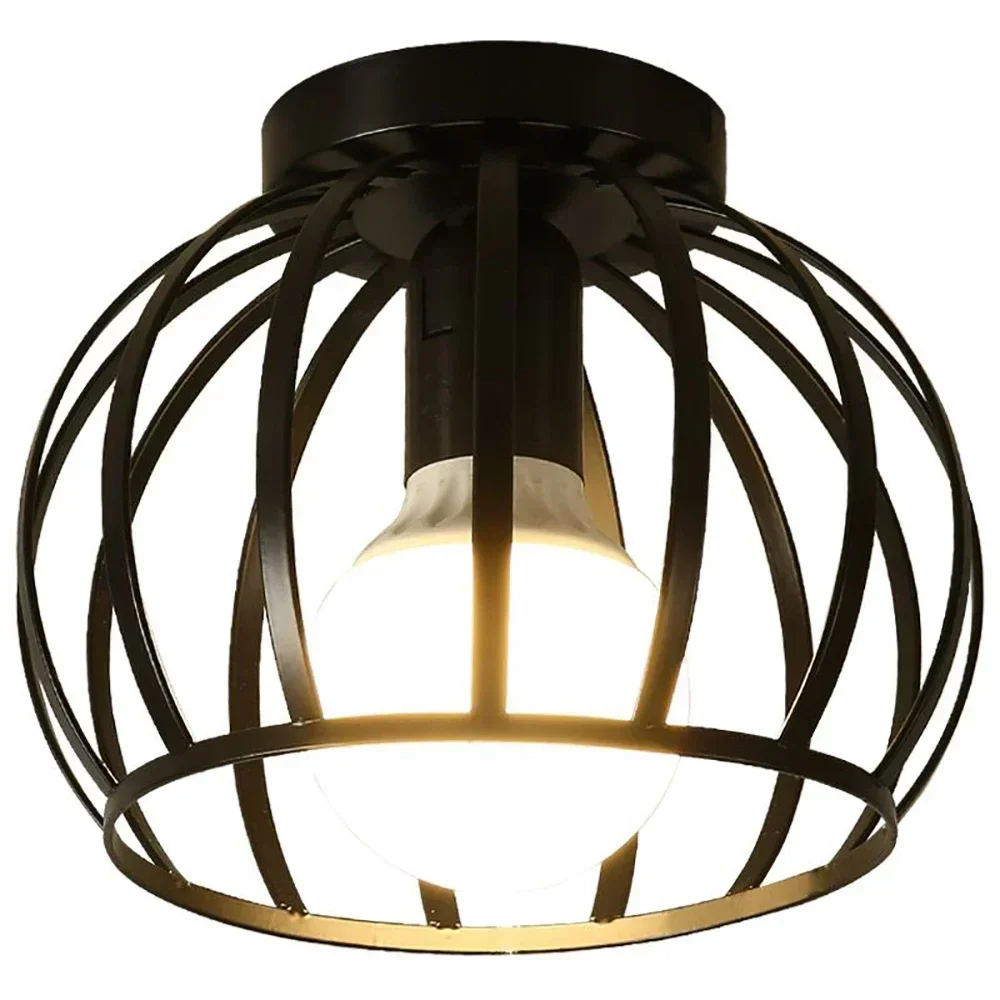 

Vintage Modern Cage Aisle Loft Retro Iron Ceiling Lights Ceiling lamp For Bedroom Living Room Kitchen Corridor Nordic Home Decor