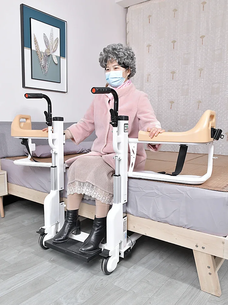 Paralytic elderly transfer machine multifunctional electric lifting transfer chair for disabled home care, bathing, transfer whe