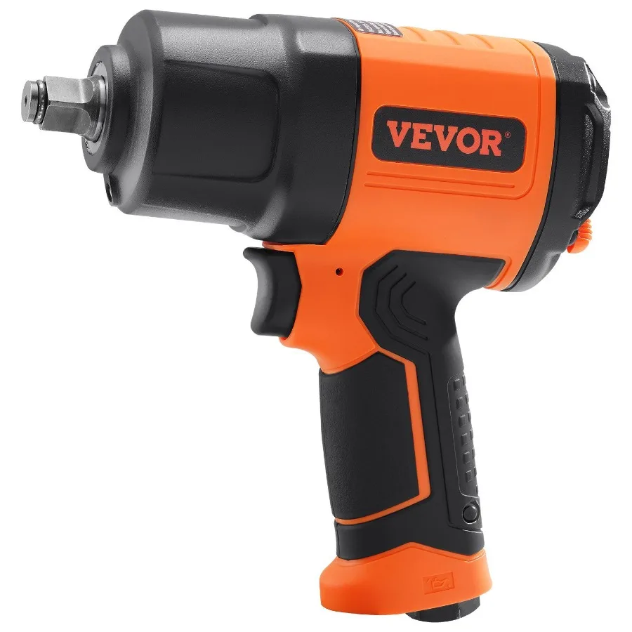 1/2-Inch Air Impact Wrench High Torque Up to 1400 ft-lbs Lightweight 4.6 lb Pneumatic Impact Gun with 11-PCS 1/2-Inch Drive CR-