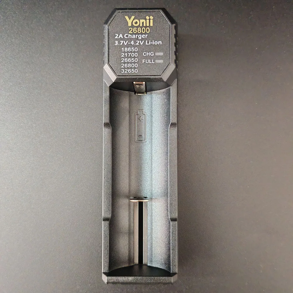 Yonii 26800 Charger for 3.7-4.2V Li-ion 18650 21700 26650 26800 32650 Flashlight Battery