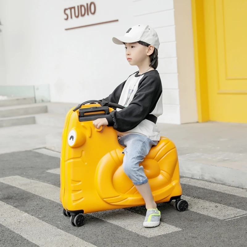 

Cartoon Suitcase Kids Sit To Ride on Trolley Luggage Travel Bags 22/24 Inch Children's Suitcase on Wheels Gift Rolling Suitcases