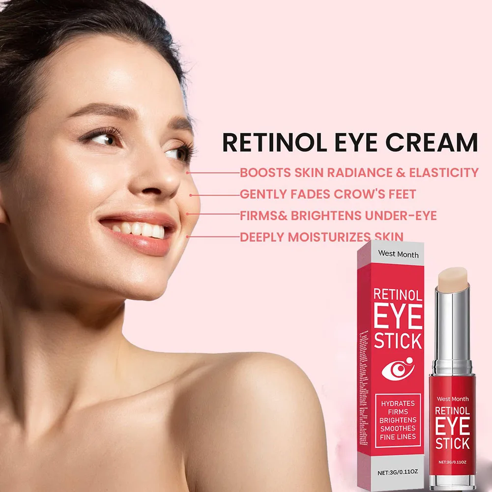 2 Pack Retinol Under Eye Stick Balm Moisturizing Eye Cream For Dark Circles Fine Lines Puffiness Instantly Hydrating Eye Serum