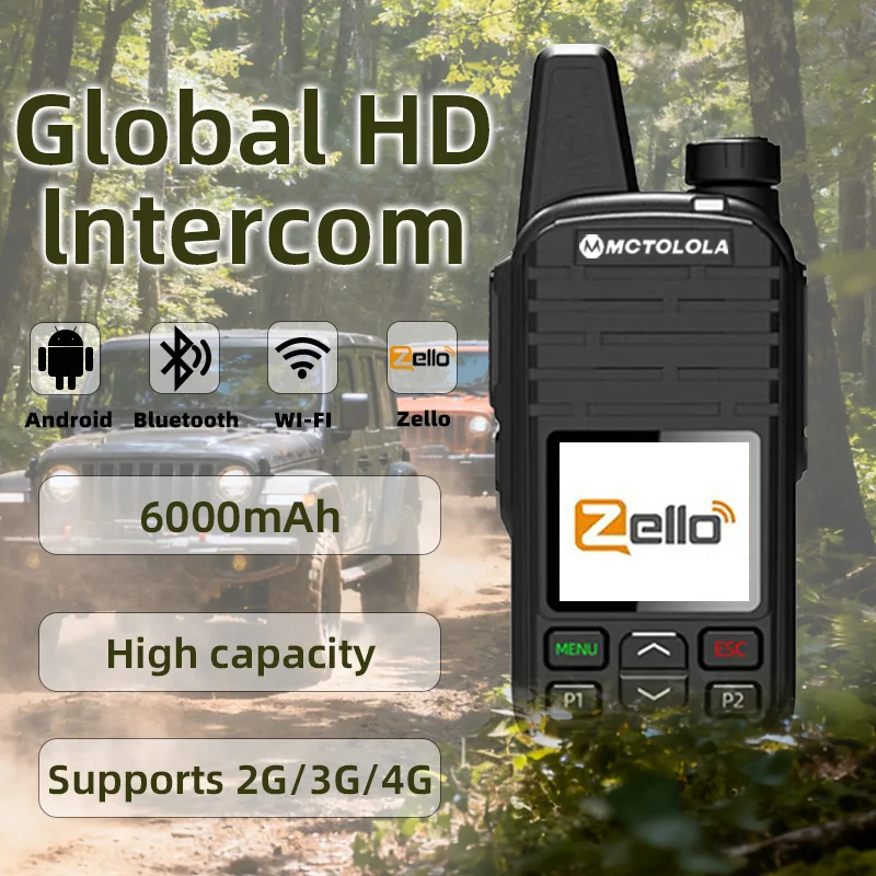 MOTOLOLA 4G Android 8.1 Car Intercom Supports WIFI, Bluetooth POC Two-way Radio for 5000 Kilometers Suitable for Fleet Transport