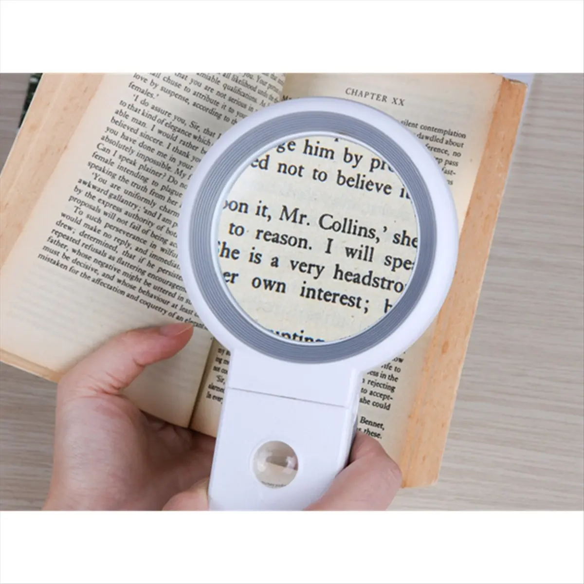 belong 30X40X Foldable Handheld Magnifying Lenses 18LED Illuminated Lighted Magnifier for Seniors Reading,Close Work,Coins