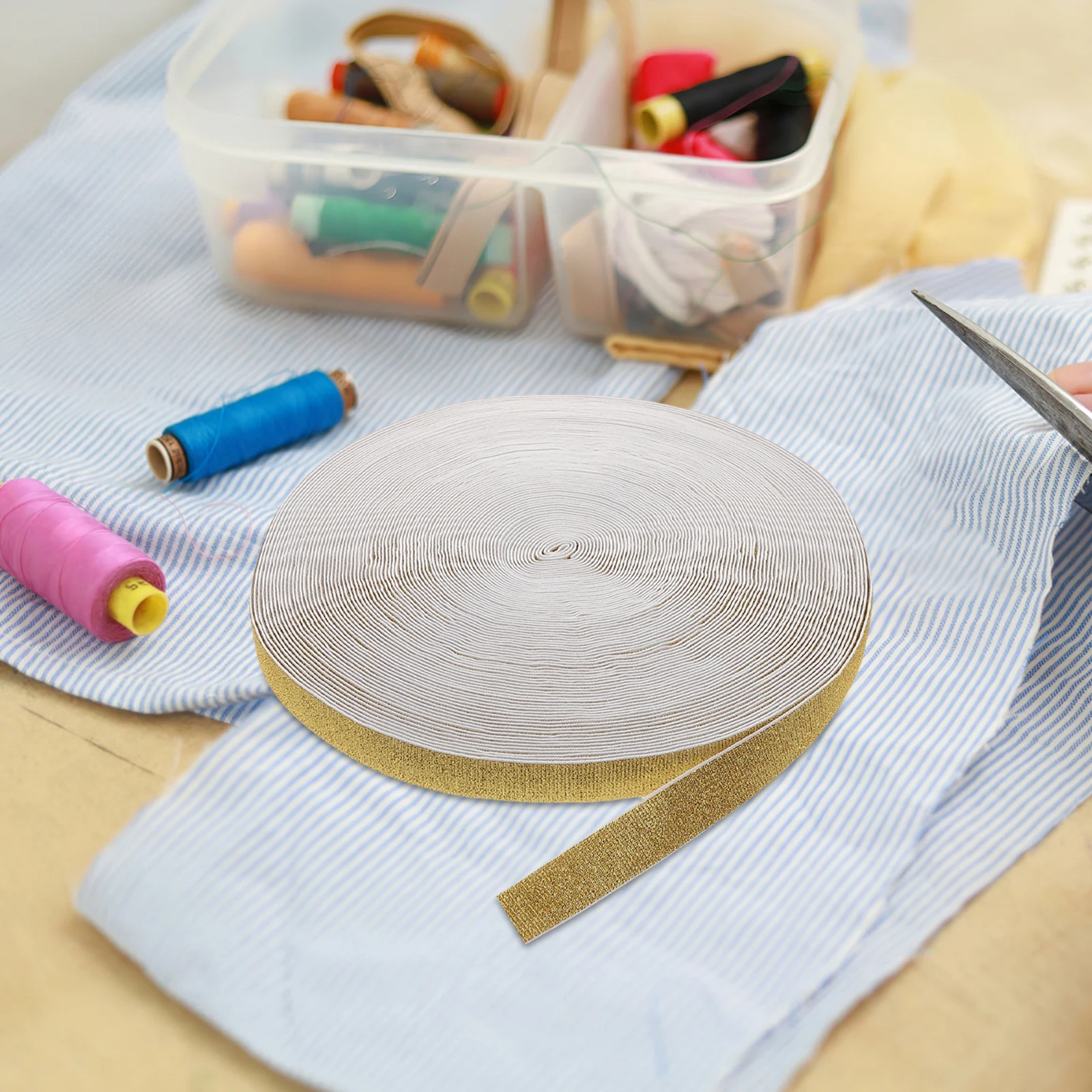 

Блестящая блестящая эластичная лента, 1 рулон, широкий тканый эластичный ремешок для шитья, ремесленный пояс для одежды, модный дизайн, широкая эластичная лента