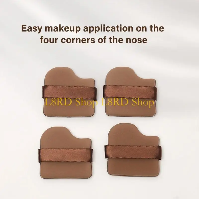 L8rd 4/6 PCS Finger Powder Puff Puff Chocolate Biscuit Makeup Puff Puff Cosmetic Puff