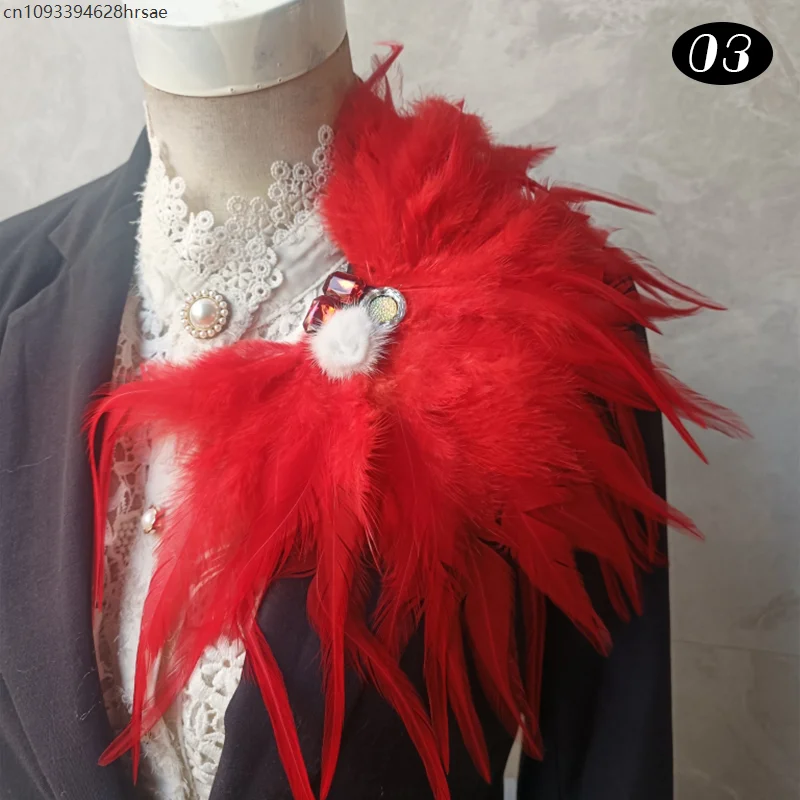 ريشة بروش فستان بتصميم حالم بروش دبوس فستان الجينز الخصر اكسسوارات ملابس رقص كرنفال المرحلة حفلة الكتفية #4