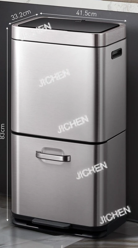 

Neu двухслойный кухонный мусорный бак, умный бытовой нержавеющая сталь, разделение сухой и влажной воды, большая емкость, тип ножки