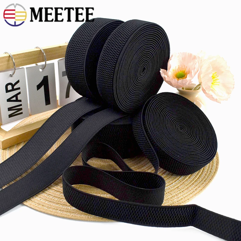 

2/5M 25-100mm Nylon Elastic Band Clothing Belt Stretch Rubber Bands Jean Waistband Elasticity Webbing Tape DIY Sewing Accessory