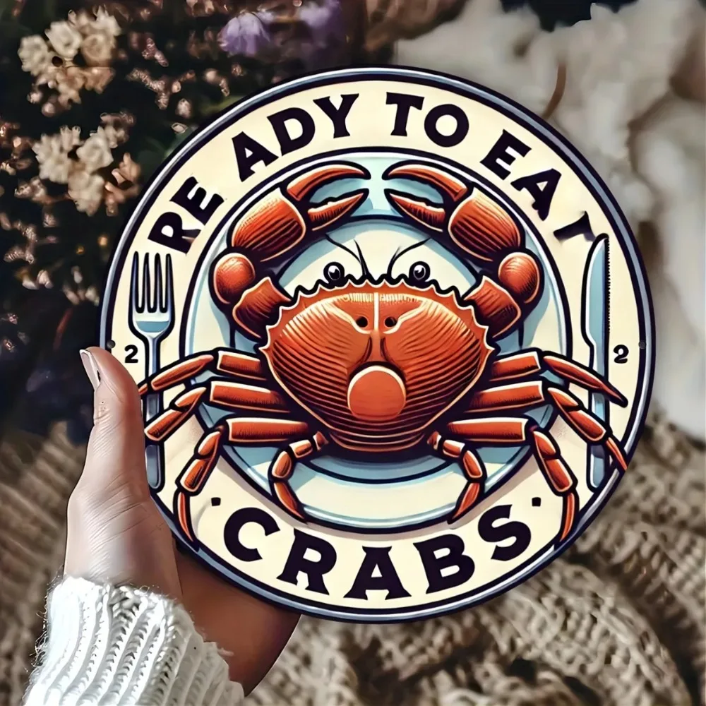 قطعة واحدة من ديكور الشعار الفني المستدير المعدني المتين - سهل التعليق للمطابخ/المطعم/المنزل/المكاتب، فكرة هدية فريدة لجميع المناسبات #5