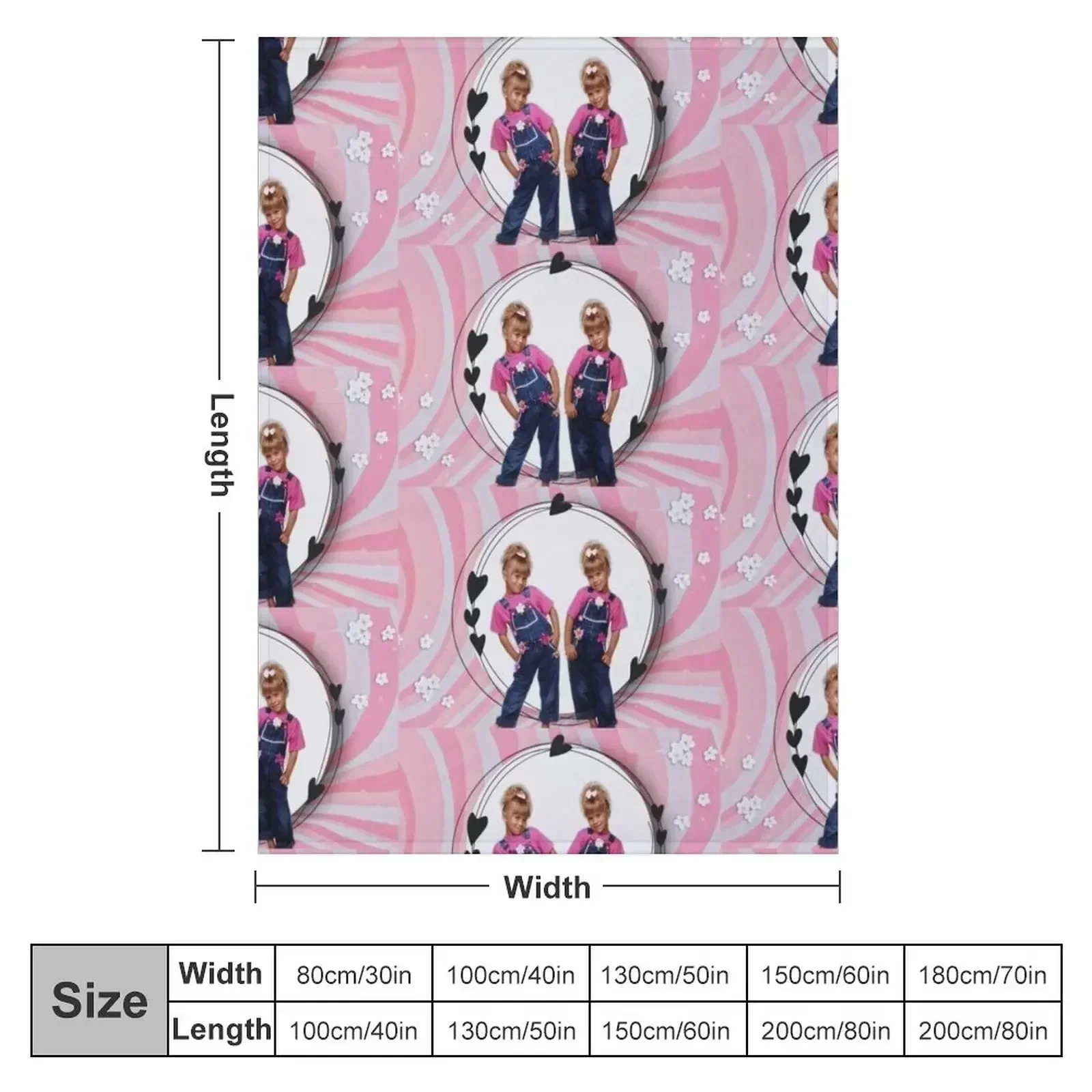 Mary Kate and Ashley olsen twins cute for kids Throw Blanket Weighted Custom Blankets Sofas Of Decoration Vintage Warm Blankets