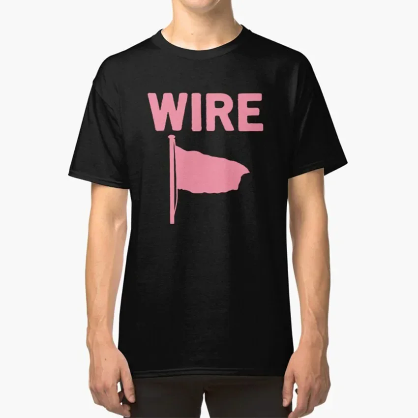 men clothing  harajuku Wire-Pink Flag T-Shirt Wire Band Punk New Wave Pink Flag Chairs Missing Change Becomes Us Vintage Badass