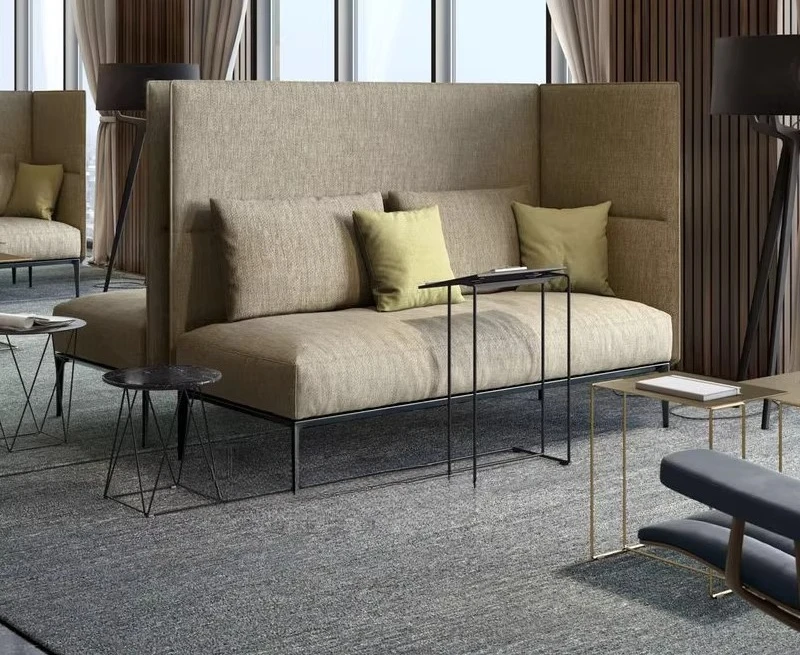 

High backrest fabric sofa Modern simple public rest area Negotiation sofa