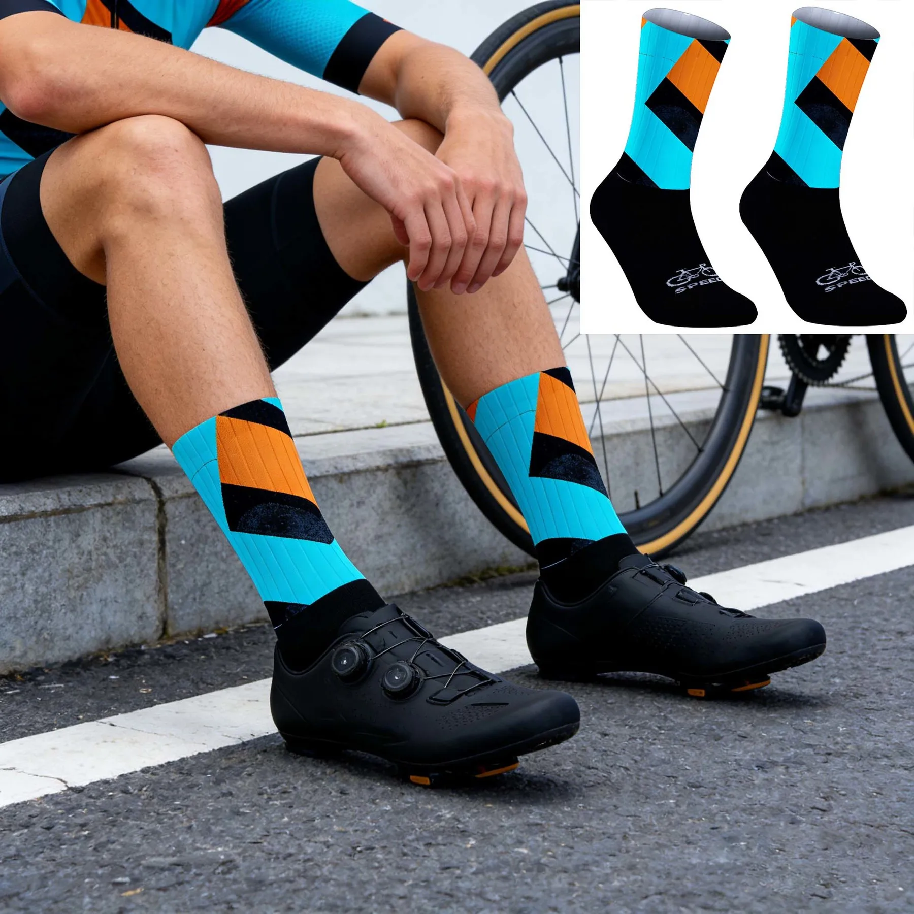 

Профессиональные велосипедные носки для мужчин и женщин, спортивные носки до щиколотки, дышащие, влагоотводящие, компрессионные, с амортизацией
