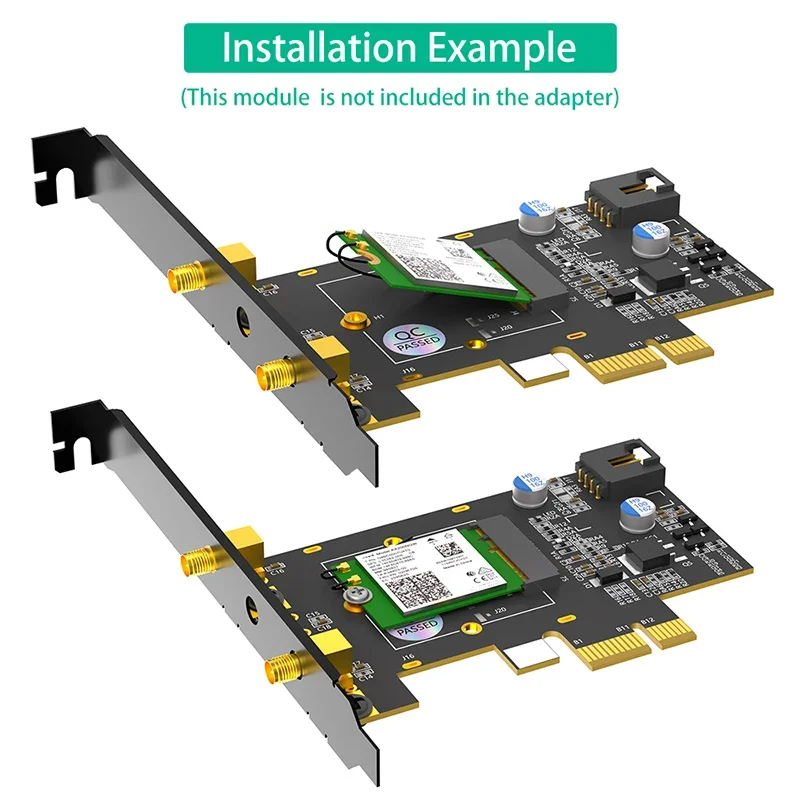 Переходник-конвертер карты расширения PCI Express X1 к M2 Key A с USB-интерфейсом сигнала для Bluetooth с поддержкой модуля Wi-Fi M2
