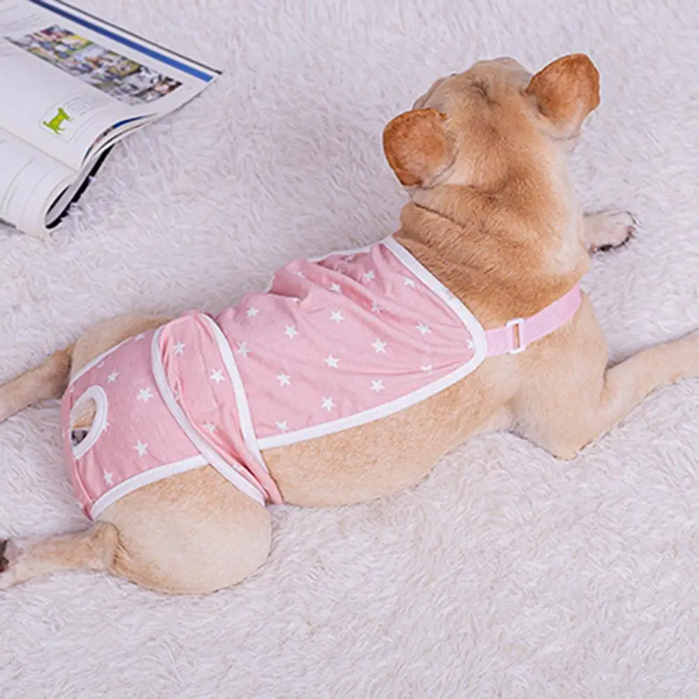 Cozy Dog Diaper Printing Design Non-sticky Hair Washable Pet Anti-harassment Physiological Pants