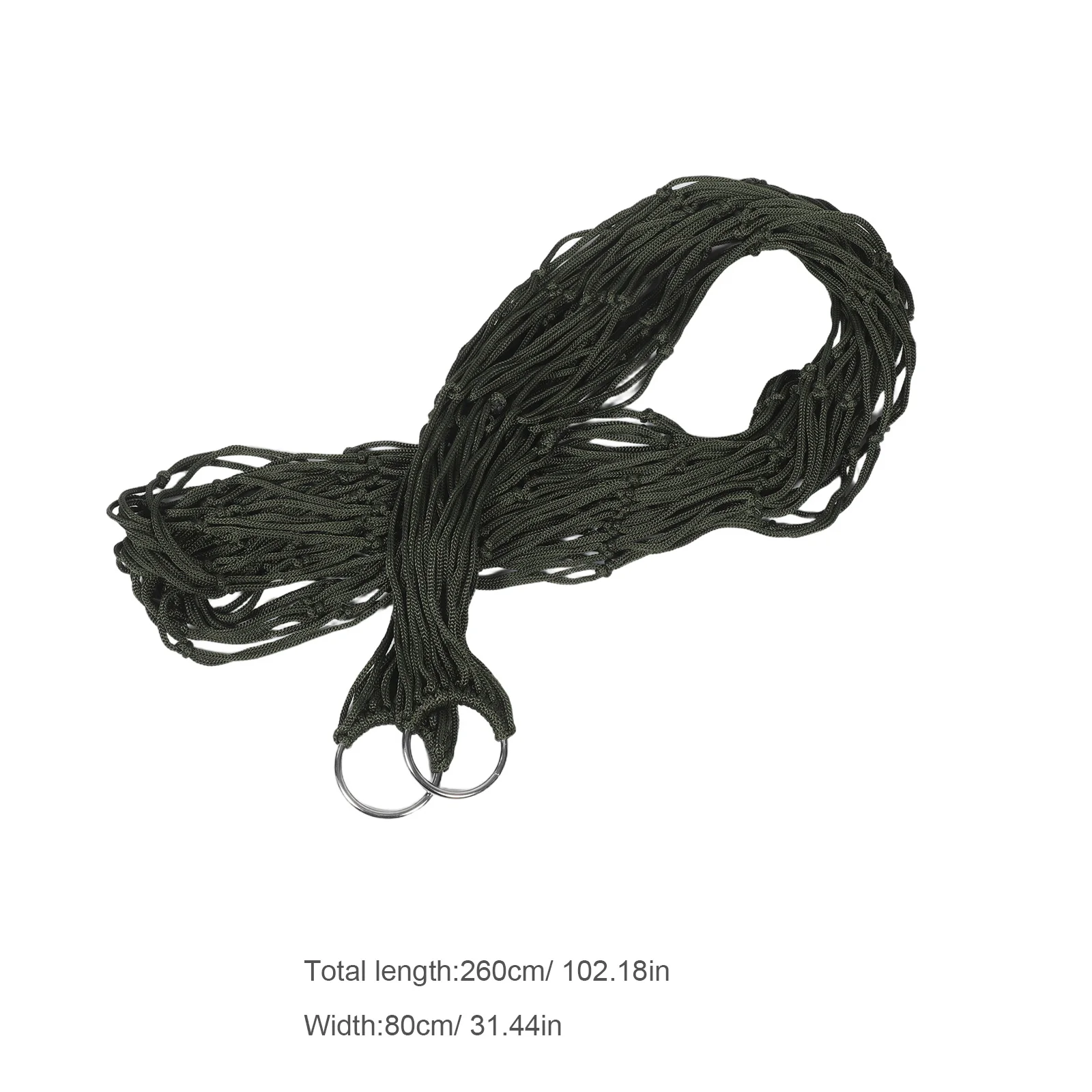 Portable Nylon Rope Outdoor Hammock Net Camping Hiking Backyard Tree Straps Family Swing Bed Net Hammock