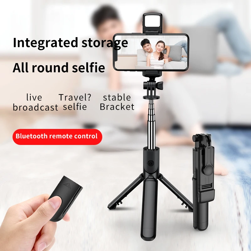 Roreta 3 IN 1 Wireless Bluetooth Selfie Stick tripod monopod stand Phone holder outdoor travel Mobile Phone Live Streaming