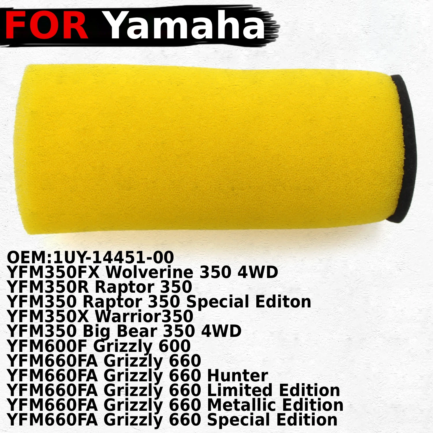 

Воздушный фильтр, воздухоочиститель для Yamaha YFM350FX YFM350R Raptor 350 YFM350X YFM600F YFM350 YFM660FA 660 1UY-14451-00